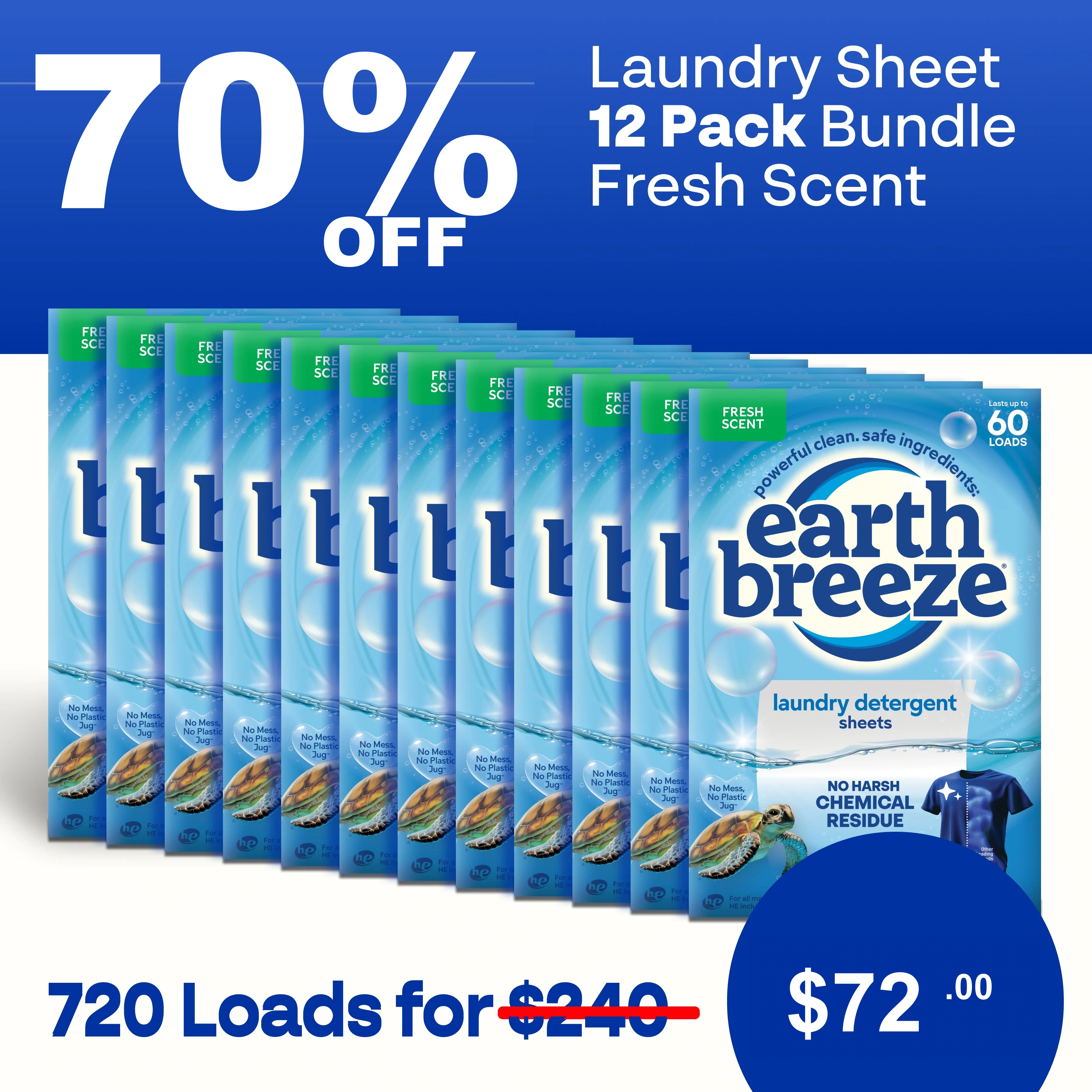Laundry Sheet Bundle - 12 Pack
