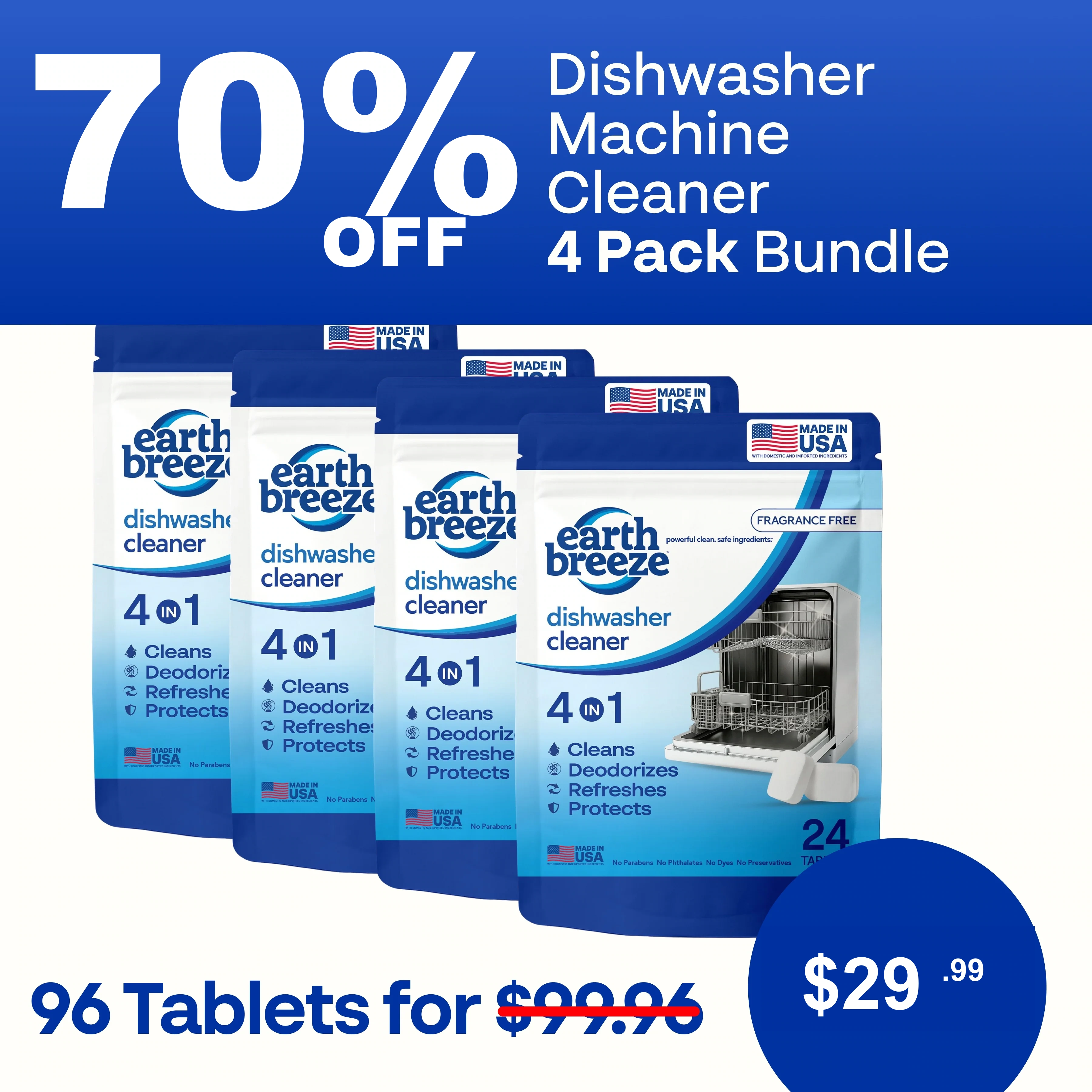 Dishwasher Cleaner - 4 Pack