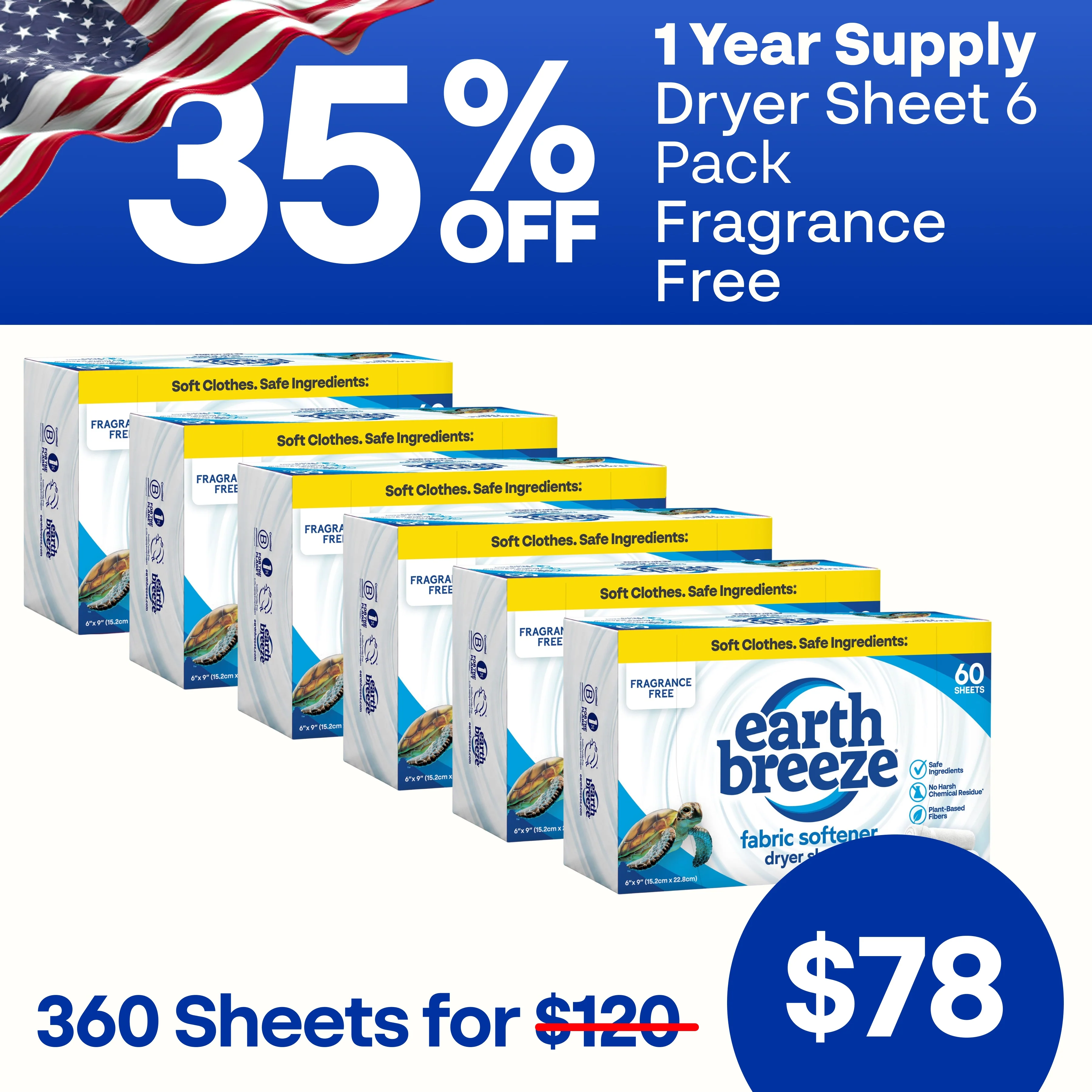 Alternative view of Dryer Sheet 6 Pack Bundle