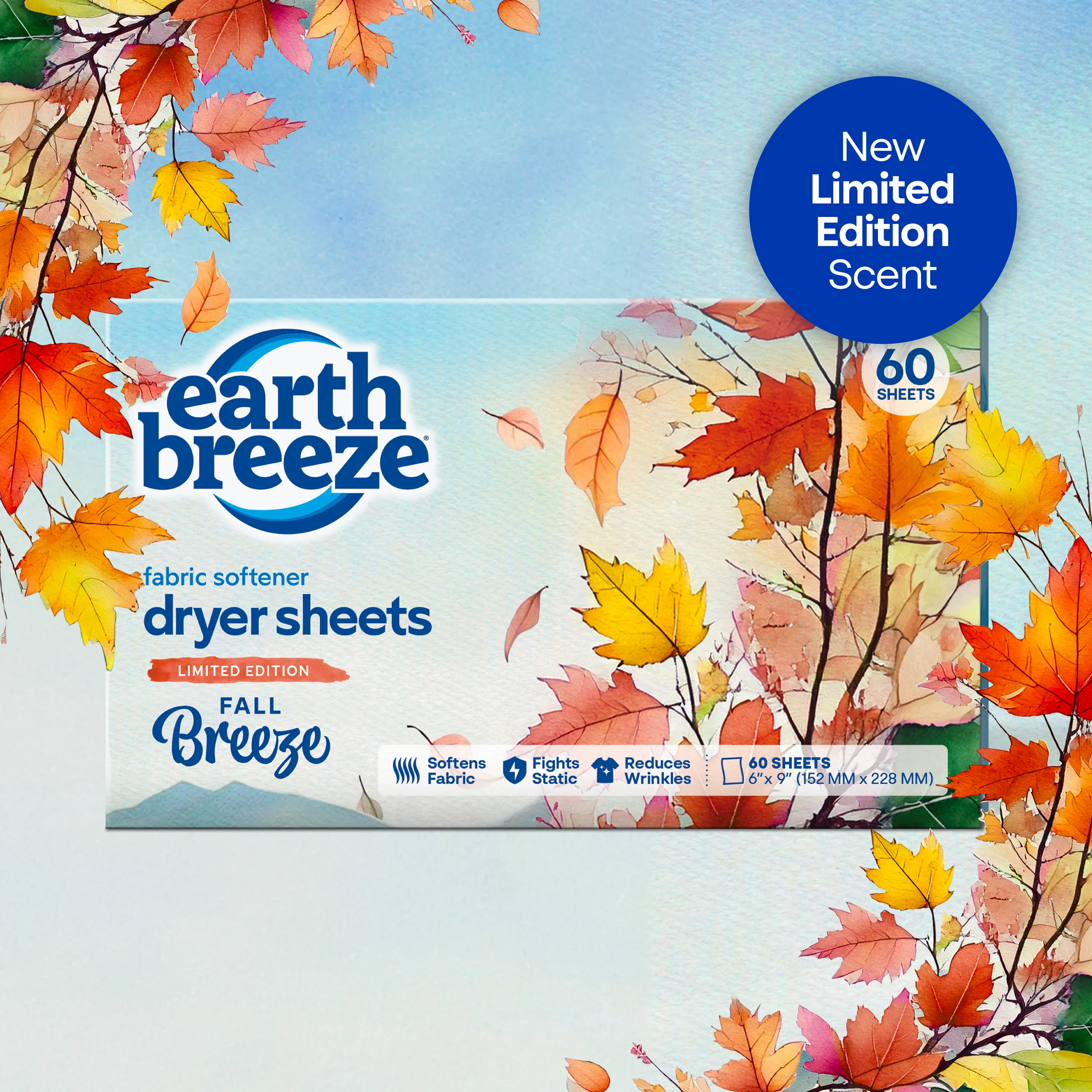 Fall Breeze Fabric Softener Dryer Sheets