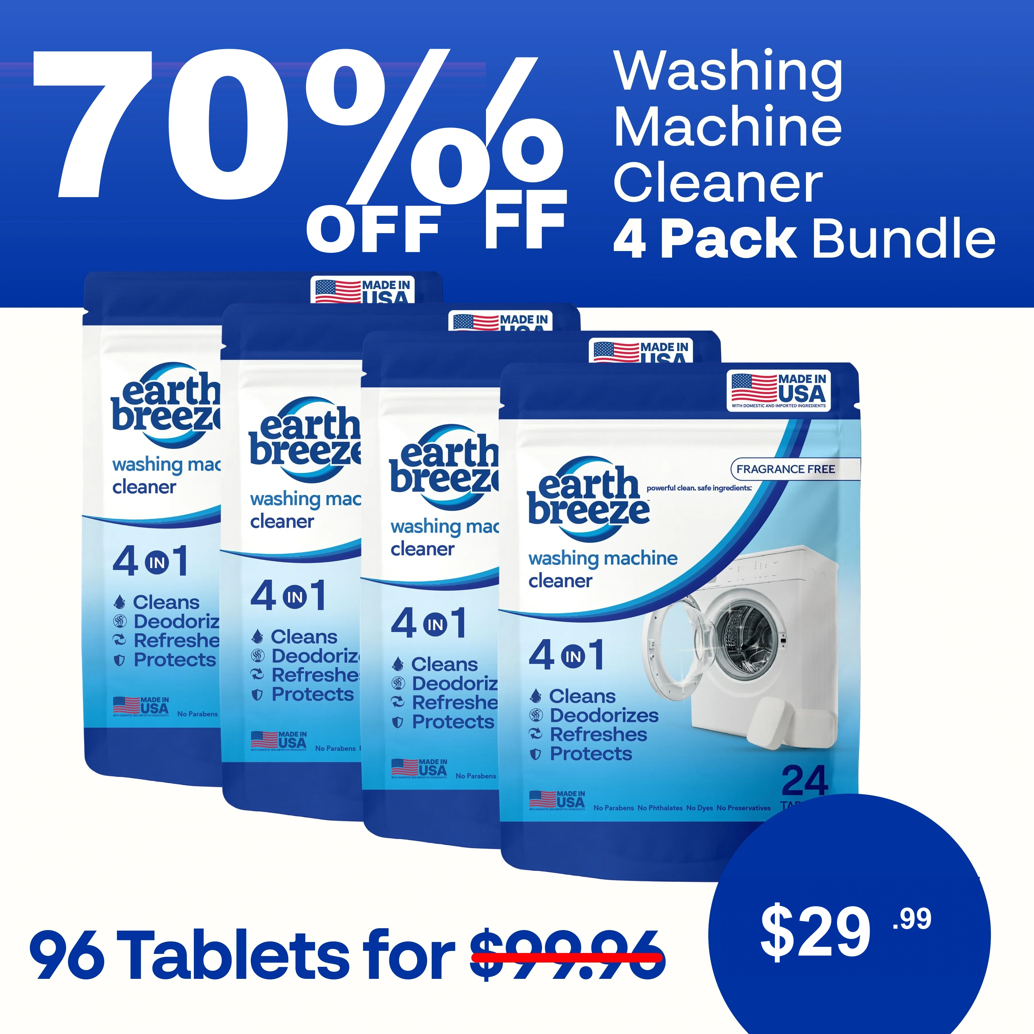Alternative view of Washing Machine Cleaner - 4 Pack